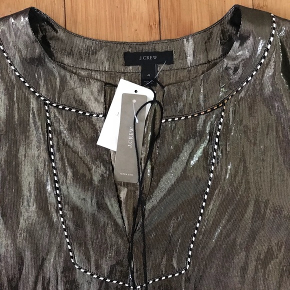 J. Crew Silk Metallic Top - Picture 6 of 8